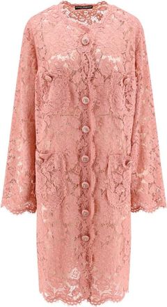 Dolce & Gabbana Dames, Jurken, Roze, Maat: S Katoen
