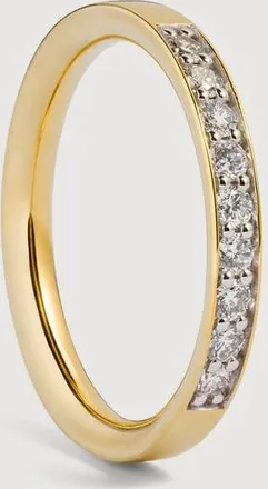 Monica Vinader Gold Essential Pav&eacute; Diamond Ring Lab Grown Diamond