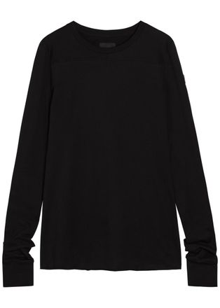 Rick Owens X Moncler Girder Logo-appliqu&eacute;d Cotton T-shirt - Black - S