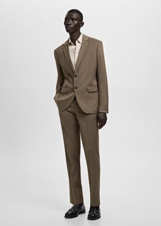 Mango Giacca completo Par&iacute;s super slim-fit marrone - Uomo - 44 - MANGO MAN