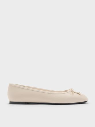 Charles & Keith Barbara Pearl-Bow Ballet Flats