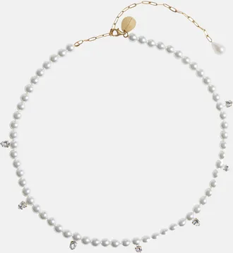Simone Rocha Collana Girocollo Con Perle E Cristalli