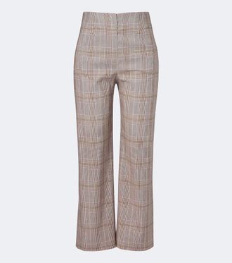 Veronica Beard Pantaloni Dova in cotone e lino cropped
