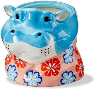Tag Eclectic Hippo Garden Planter Multi Earthenware 6.35x6.28x4.5 in in Green at Nordstrom
