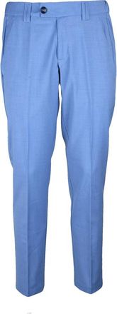 Emanuel Ungaro Classic Wool Stretch Trousers - Light Blue