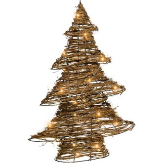 Beliani Natale LED Decorazione 40 lampadine Albero di Natale Light Up Xmas Decor Oro Fureso