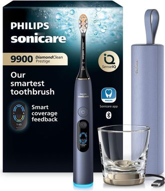 Philips Cepillo De Dientes El&eacute;ctrico Recargable Philips Sonicare Diamondclean 9900 Prestige Hx9813/98 Azul Noche 62 000 Movimientos/min Senseiq