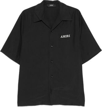Amiri Logo-embroidered Camp-collar Shirt