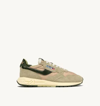 Autry REELWIND LOW SNEAKERS IN SPONGE AND GREEN NYLON AND SUEDE