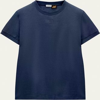Loewe Anagram Openwork Lace T-Shirt