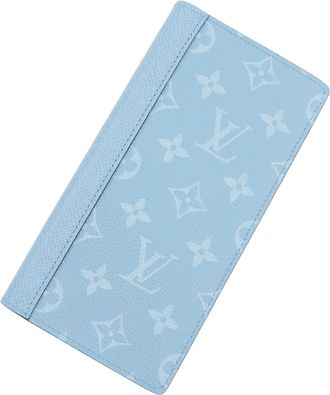 Louis Vuitton Taigarama Blue Taigarama Long Wallet (Bi-Fold) (Pre-Owned)