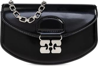 Ganni Borsa mini con catena - Nero