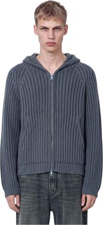 Our Legacy Level Hood - Heren - Vesten met rits - Grijs - 2XL - Wol - Hoodies & sweatvesten