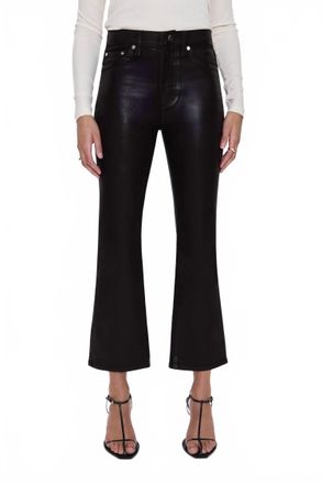 Pistola Denim Lennon High Rise Crop Boot Pant In Coated Mocha