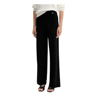 Fracomina Pantalones Anchos con Tachuelas - Trousers - Mujer - Negro - M