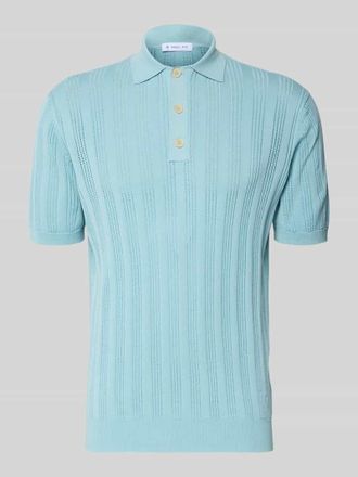 Manuel Ritz Slim Fit Poloshirt mit Knopfleiste in Aqua, Gr&ouml;&szlig;e XL