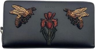 Gucci Pre-owned Wallets, female, Black, Size: ONE SIZE Pre-owned Vintage Leather Wallet