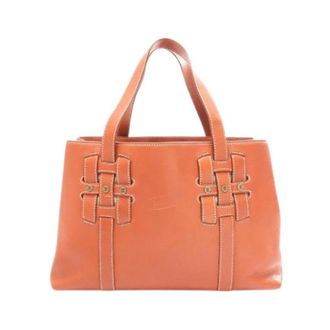 Celine Pre-owned Handbags, female, Brown, Size: ONE SIZE Pre-owned Macadam Leather Tote Bag