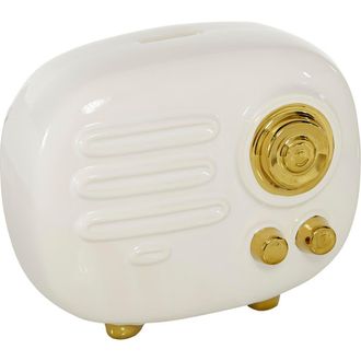CosmoLiving by Cosmopolitan Willow Row 1950s Style Clock Radio Sculpture in Gold at Nordstrom Rack