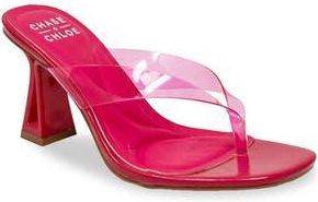 Chase + Chloe by Intouch Footwear Translucent Strap Block Heel Sandal in Fuchsia at Nordstrom Rack, Size 8.5