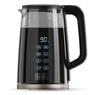 Black+Decker Black+decker - Hervidor El&eacute;ctrico Bxke2206e 2200w Capacidad 1.7l 7 Niveles De Temperatura Vidrio Con Aislamiento Doble Pared Base Giratoria 360&ordm; Auto 