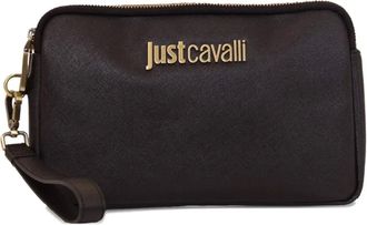 Just Cavalli Messengertas met logo - Zwart