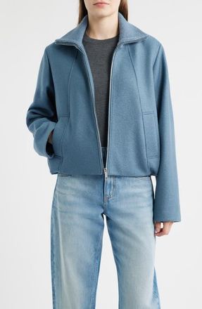 BOSS Cundalini Wool Bomber Jacket in Tanzanite at Nordstrom, Size 16