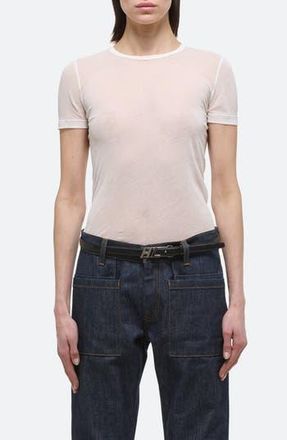 Helmut Lang Zeroscape Mesh Cotton Jersey T-Shirt in Wht at Nordstrom Rack, Size Small