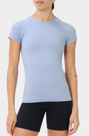Sweaty Betty Athlete Seamless Workout T-Shirt in Laguna Blue at Nordstrom, Size X-Small