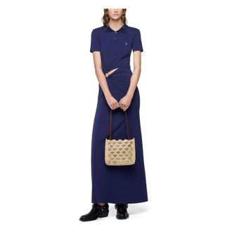 Paco Rabanne Maxi Jurken - Dames - Jurken - Blauw - Maat: XS Katoen
