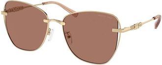 Michael Kors MK1158D BEIJING Asian Fit 101403 Womens Sunglasses Gold Size 59