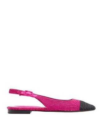 8 by YOOX RAFFIA SLINGBACK FLAT PUMPS