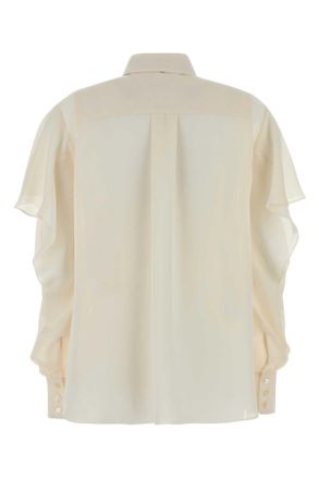 sacai 2608330 051 Ecru Polyester Camicie Shirt