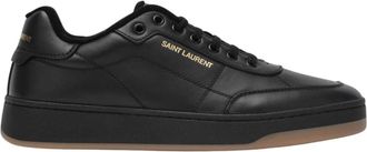 Saint Laurent Sl/61 Sneakers - Heren - Sneakers - Zwart - 41 1/2 EU - Leer - Schoenen