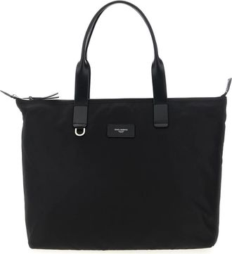 Dolce & Gabbana Medium Nylon Shopping Bag - Heren - Shoppers - Zwart - ONE Size - Nylon - Tassen