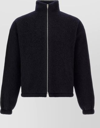 Jil Sander wool blend zip sweatshirt jacket