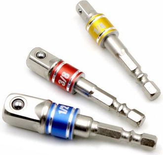 OEM Juego De Adaptadores De Impacto De 3 Piezas Para Llaves De 1/4, 3/8 Y 1/2