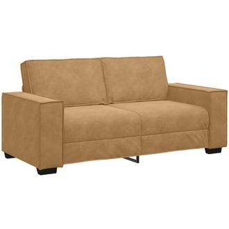 vidaXL Sof&aacute; De 2 Plazas Terciopelo Marr&oacute;n 140 Cm Vidaxl