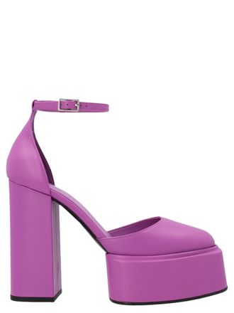 3Juin Purple Leather High Heel Womens Pumps