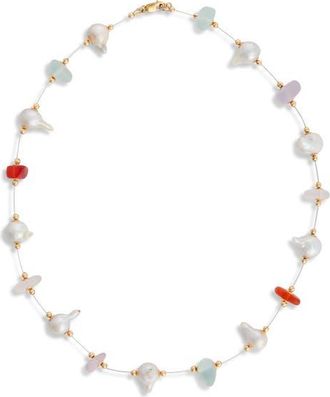 Isshī Limited Edition Particle Necklace in Pearl Multi at Nordstrom, Size 17