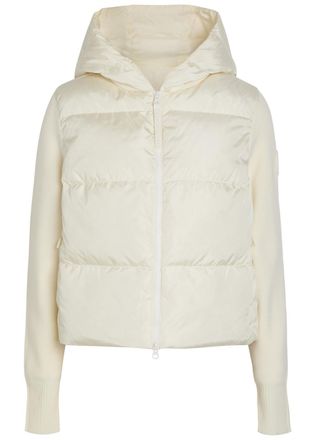 Canada Goose Hybridge Hooded Shell and Wool-blend Jacket - White - S (UK8-10 / S)