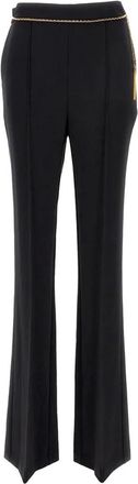 Elisabetta Franchi Wide Trousers, female, Black, Size: XS Pantalone