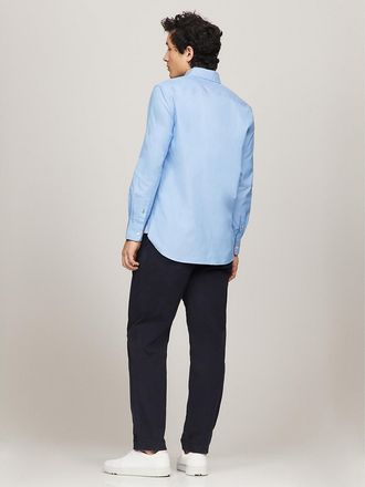 Tommy Hilfiger Mens Regular Fit Poplin Shirt - Blue - L