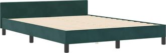 vidaXL Letto A Molle Con Testiera Verde Scuro 180 X 200 Cm Velluto Vidaxl