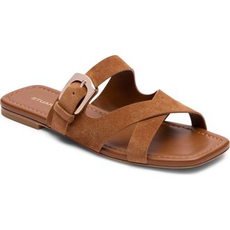 Stuart Weitzman Sai Slide Sandal in Doe at Nordstrom, Size 6.5