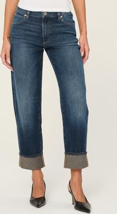 DL1961 Thea Relaxed Tapered Boyfriend Jeans in Bluffview Cuffed at Nordstrom Rack, Size 24