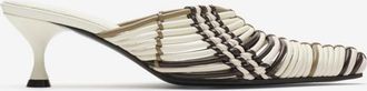 Burberry Check Woven Leather Cameo Mules