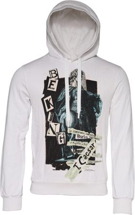 Dolce & Gabbana White Caesar Cotton Hooded Pullover Mens Sweater (Pre-Owned)