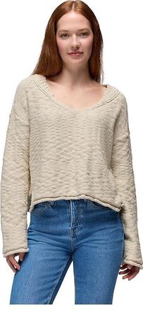 Prana Sunshine Sunset Sweater Womens Sweatshirt Beach Pebble : LG (Womens 10-12), Cotton