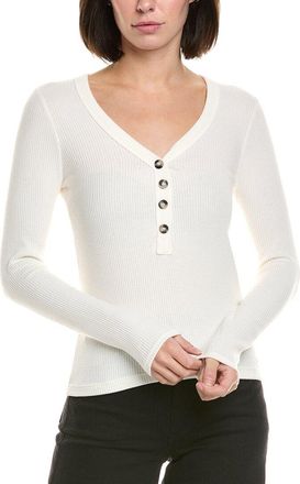 perfectwhitetee Perfectwhitetee Sweater Rib V-Neck Henley
